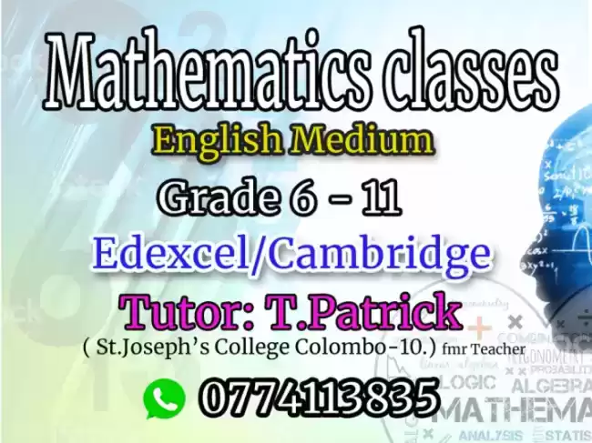 Mathematics classes (English Medium)