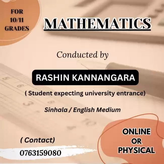 Mathematics classes For O/Ls