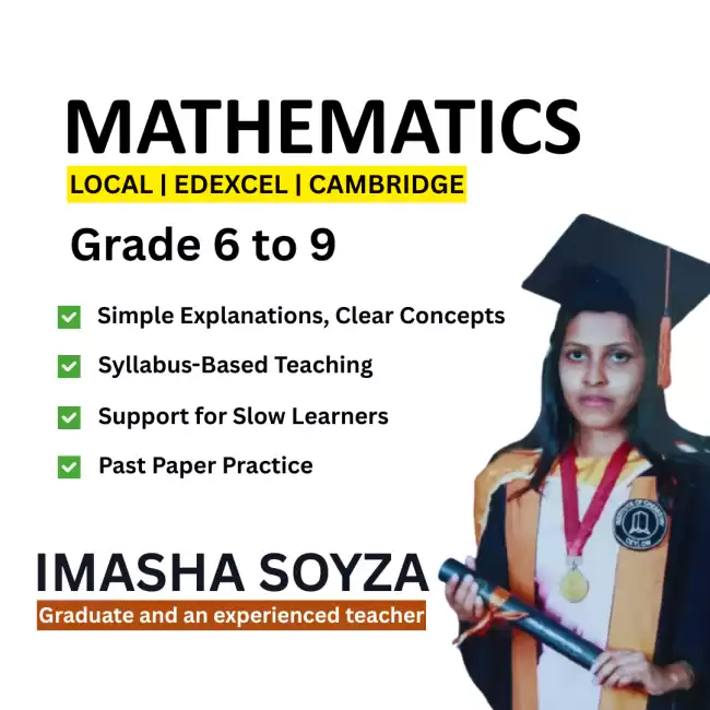 Mathematics classes from Grade 6 - 9