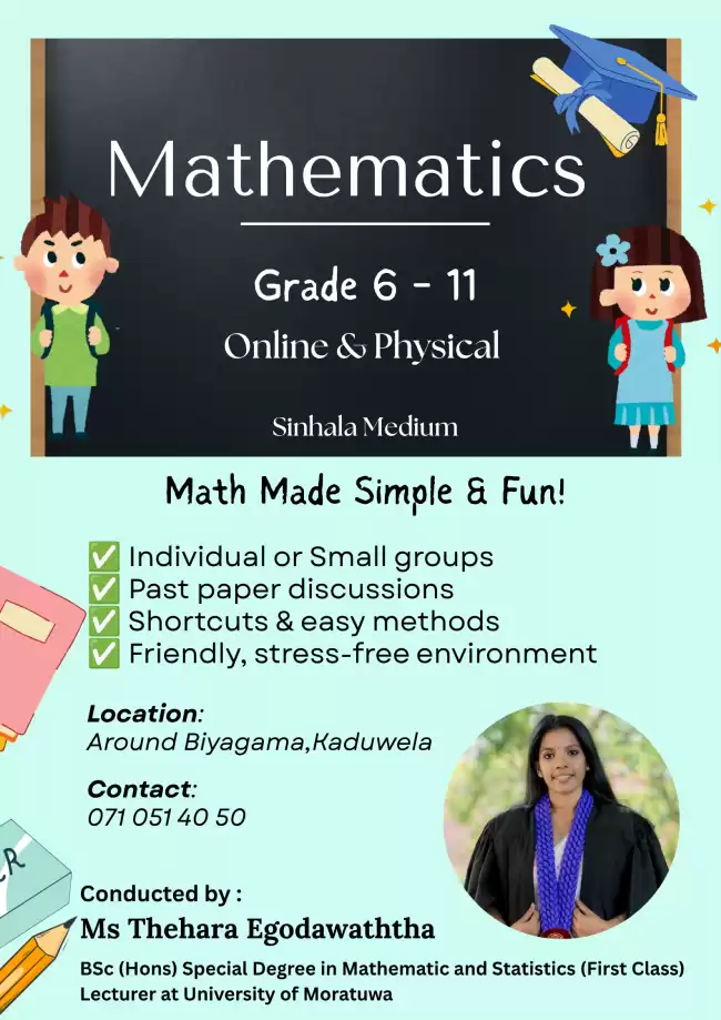 🎓 MATHEMATICS CLASSES – GRADE 6 TO 11 | ALL ISLAND