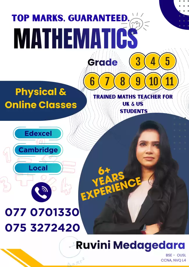 Mathematics Classes – Grades 3–11 | Cambridge, Edexcel & Local