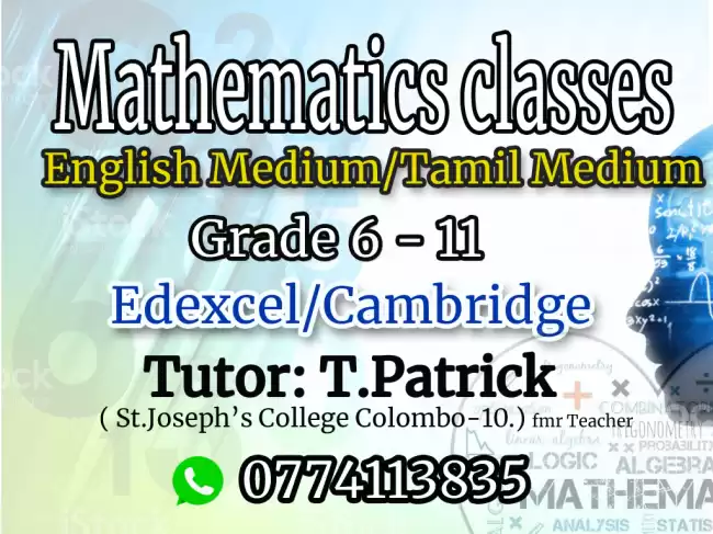 Mathematics Classes Tamil medium