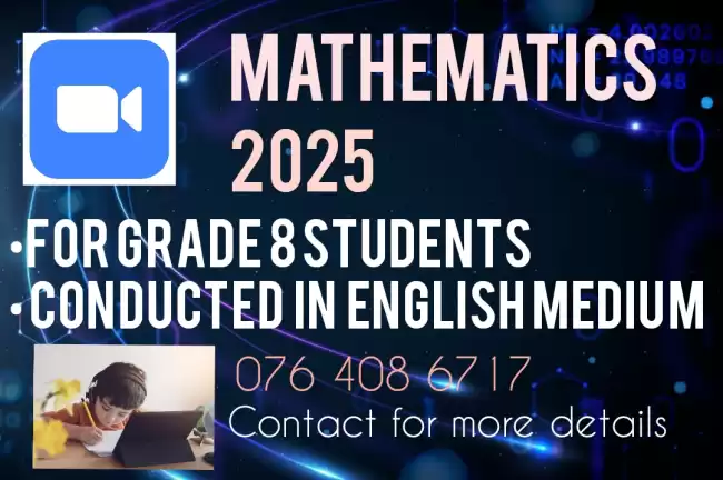 Mathematics English Medium 2025 for grade 8