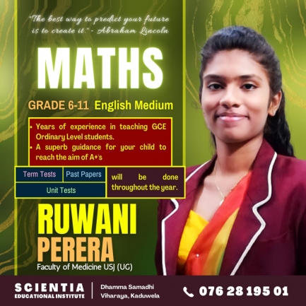 Mathematics English medium classes; Grade 6-11