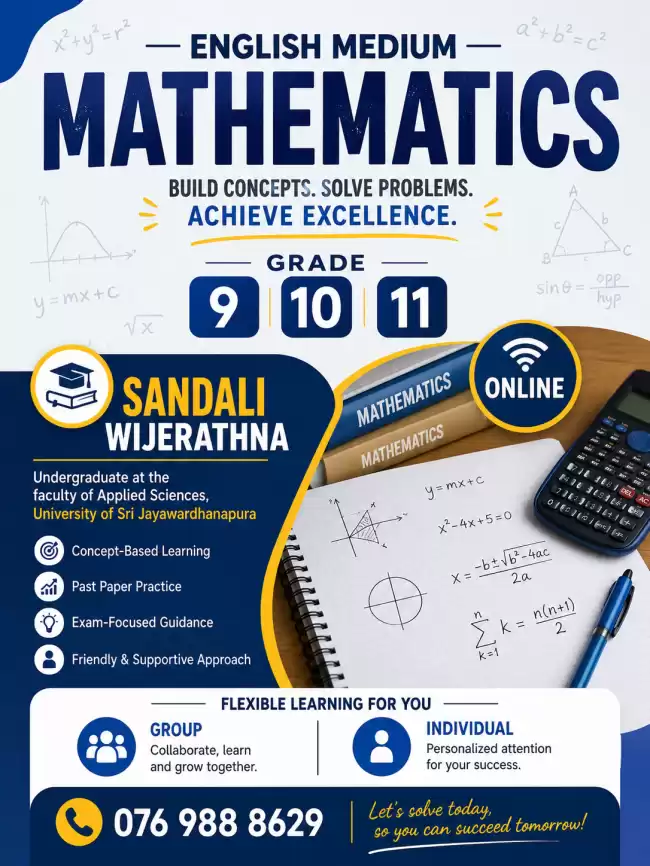 Mathematics English Medium Grade 6-11