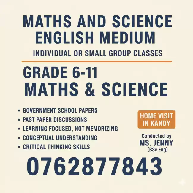 Mathematics (English Medium ) Individual And Small Group Classes
