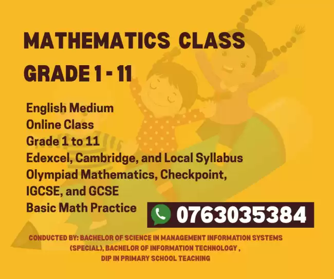 Mathematics for Grade 1 to 11