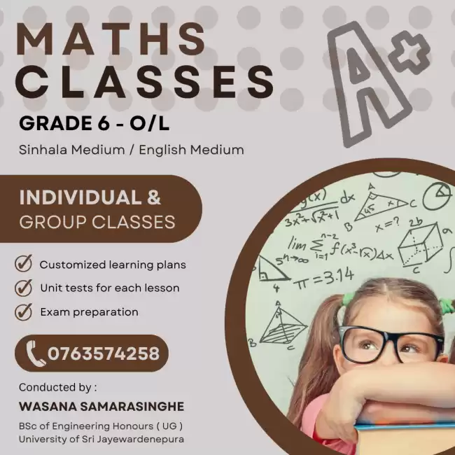 Mathematics for Grade 6 - O/L | Individual & Group classes