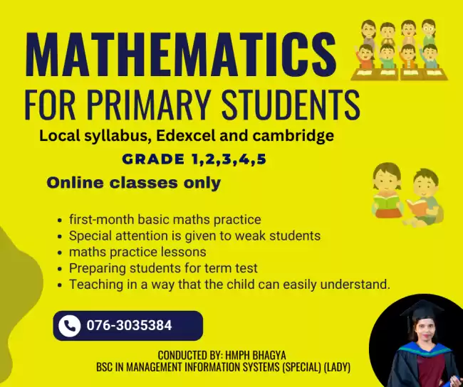 Mathematics For Primary Students Grade 1,2,3,4,5