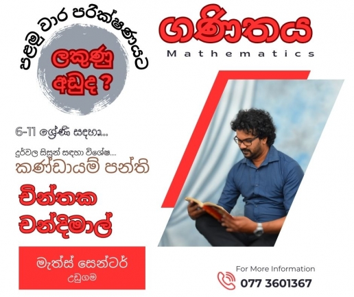 Mathematics  (grade 6-11) ගණිතයට ලකුණු අඩුද? අපිත් එක්ක එකතු වෙන්න.