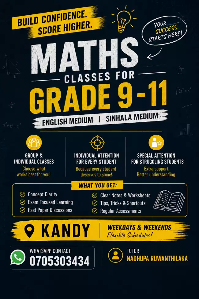 Mathematics Grade 9 to 11