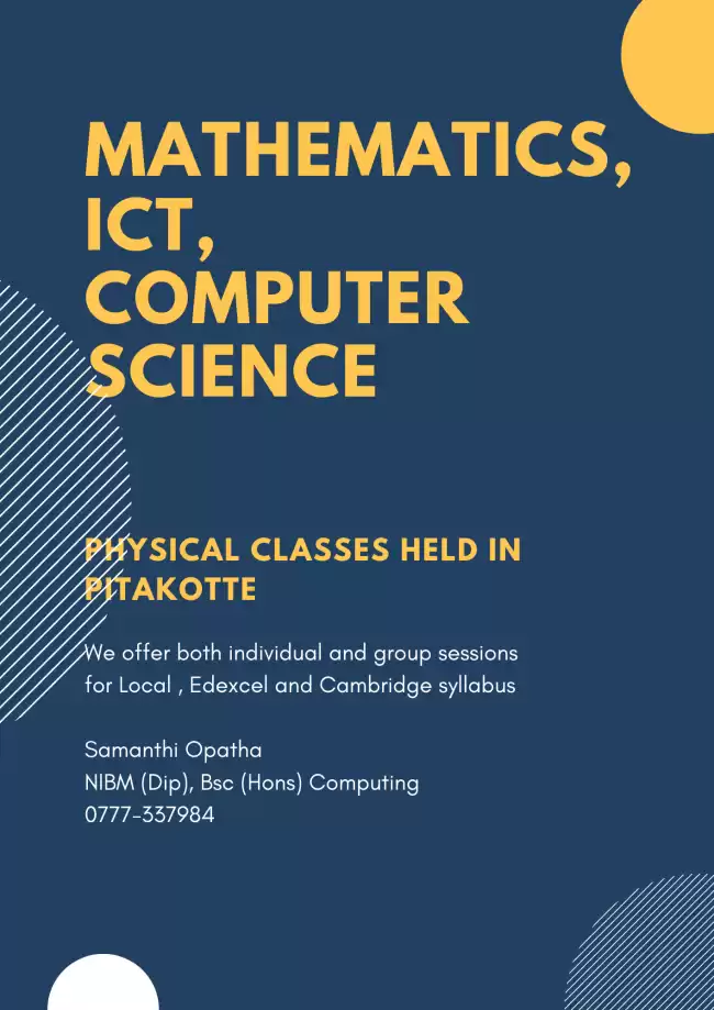 Mathematics & ICT Tuition