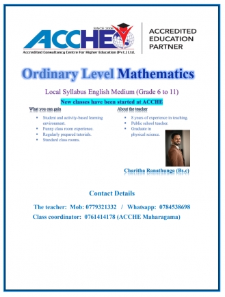 Mathematics _ Local syllabus _ Ordinary Level (O/L)_English medium