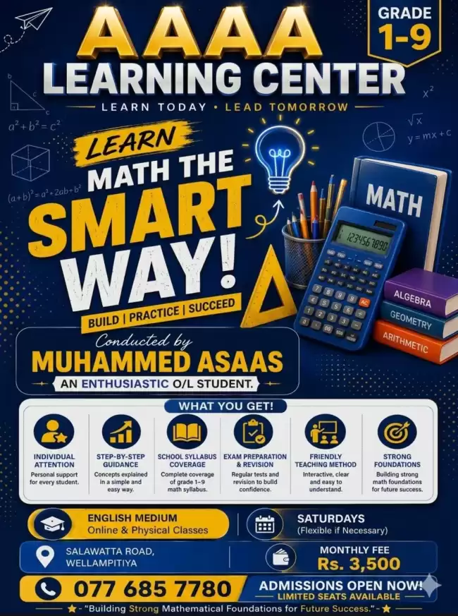 MATHEMATICS TUITION CLASSES . BETTER JOIN SOON...