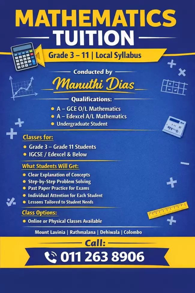 Mathematics Tuition – Local O/L & IGCSE (Edexcel)