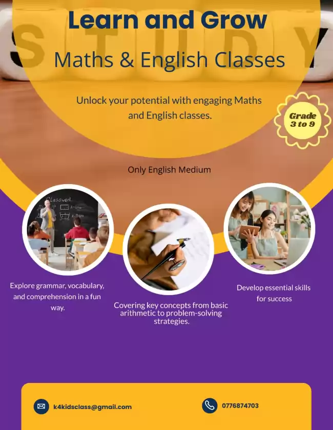 Maths and English classes