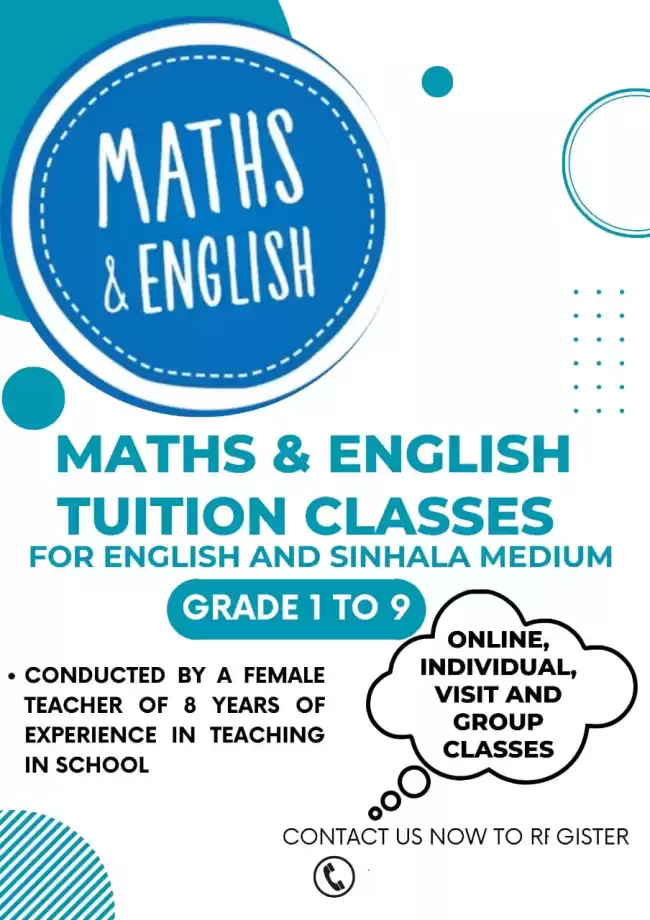 Maths and English tution classes