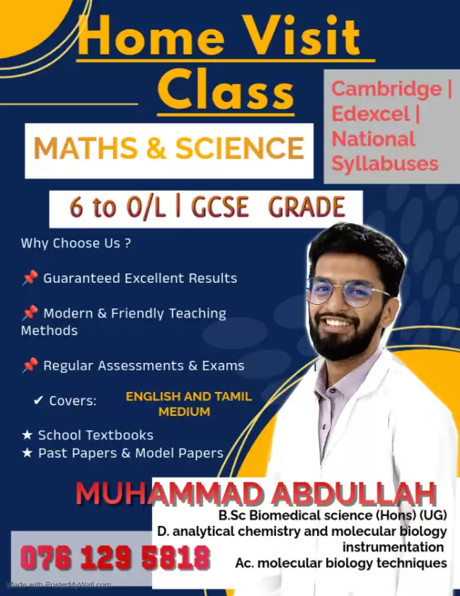 Maths and science home visit class