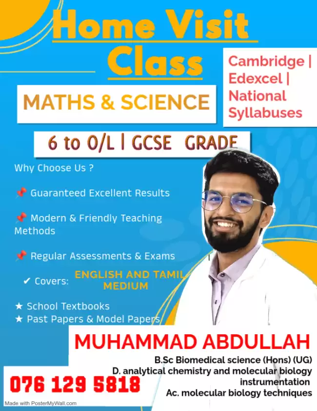 Maths and science home visit class