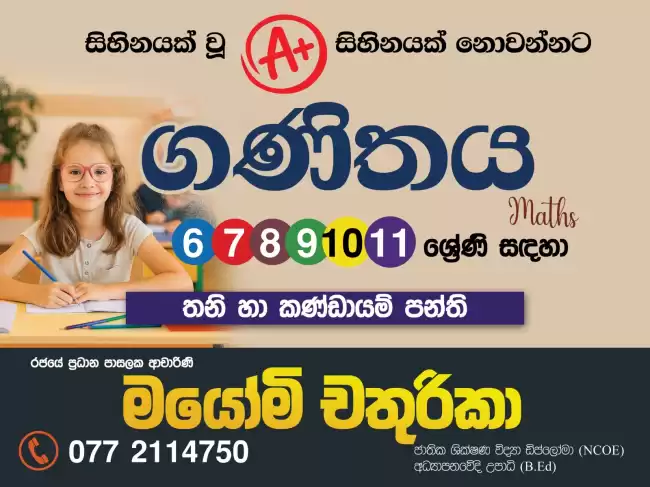 Maths class for grade 6 to 11
