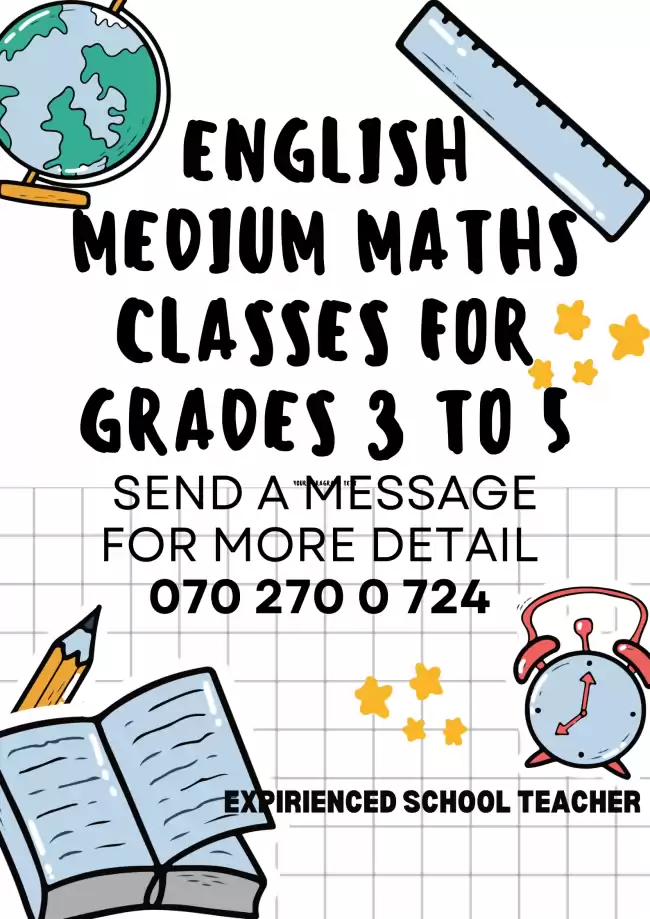 Maths Classes for grades 3 to 5