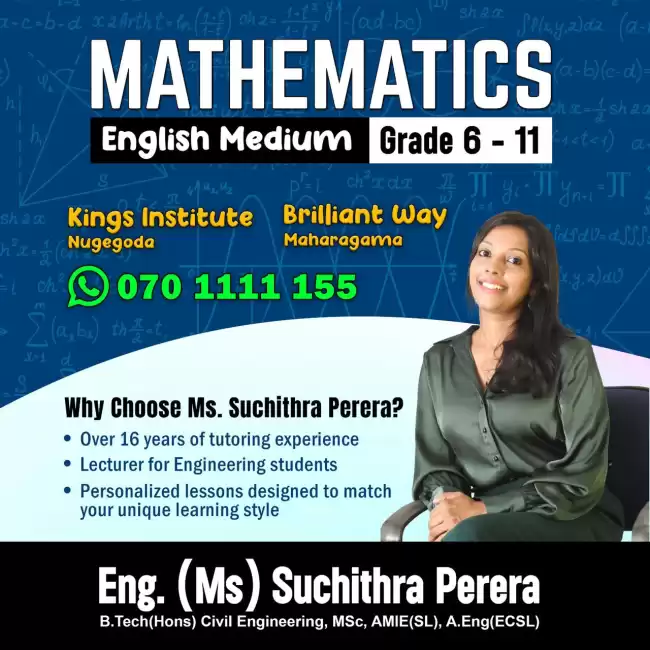 Maths-English Medium - Grade 6- 11