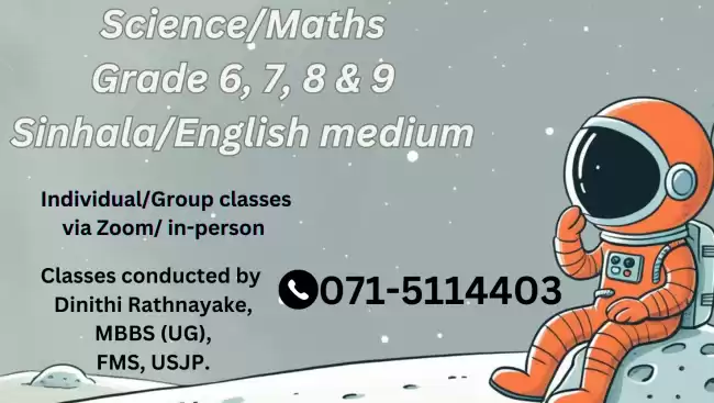 Maths/ Science classes for Grade 6, 7, 8 & 9