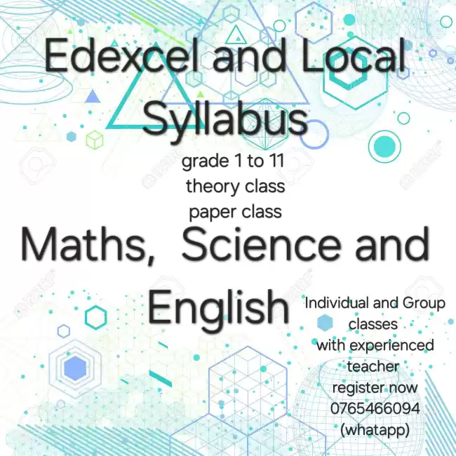 MATHS, SCIENCE, ENGLISH EDEXCEL AND LOCAL SYLLABUS GRADE 1 TO 11
