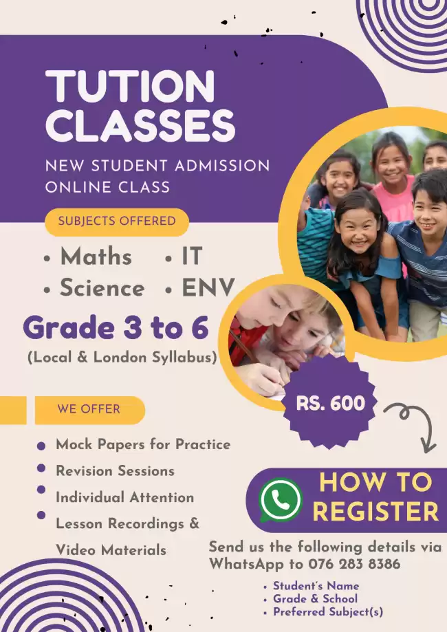 Maths, Science, IT & ENV Tuition For Grades 3–6 (Local & London Syllabus)