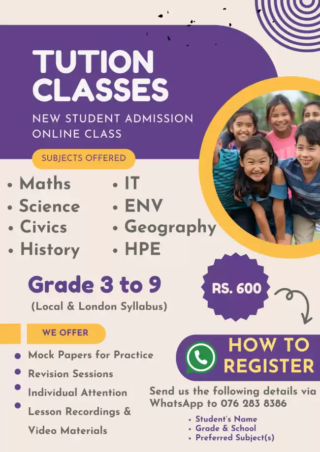 Maths, Science, IT, History, Civics & ENV Tuition For Grades 3–9 (Local & London Syllabus)
