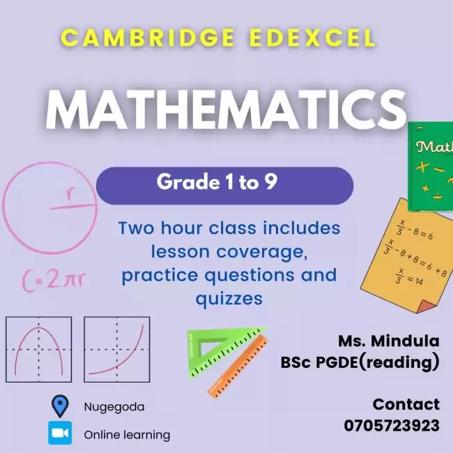 MATHS Tuition Classes for International School Students following Edexcel or Cambridge syllabus Grade 1 to 9