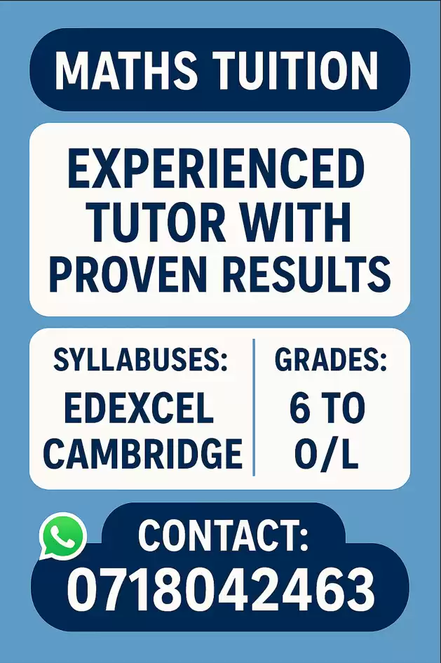 Maths tuition with Eranga (home visit)