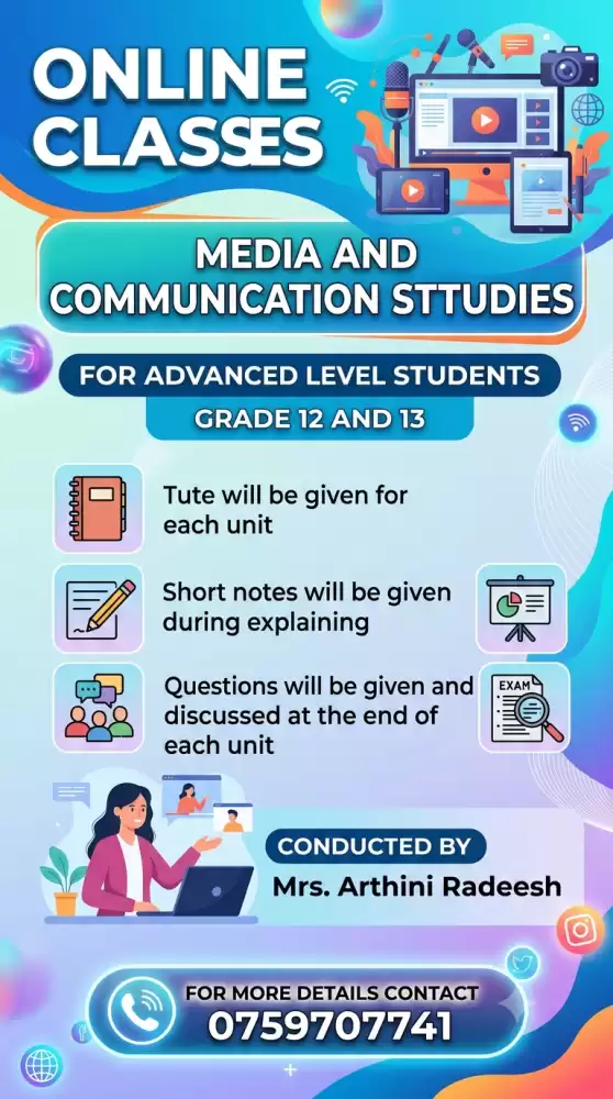 Media and communication studies classes for advance level