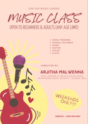 MUSIC CLASS | OPEN TO BEGINNERS & ADULTS (ANY AGE LIMIT)