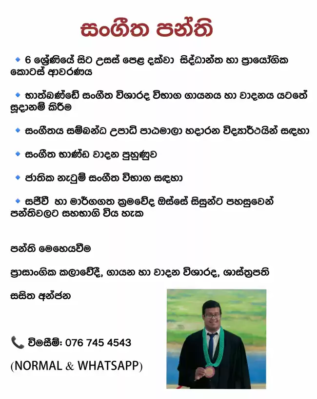 Music Classes( සංගීත පංති)