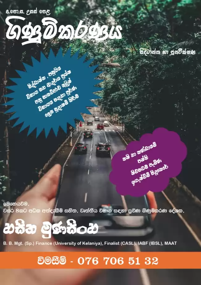 ගිණුම්කරණය සිද්ධාන්ත හා පුනරීක්ෂණ