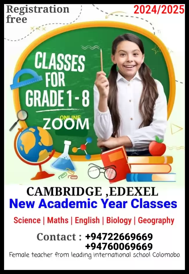 New Academic Year 2024 / 2025 Classes registration now open   English Language/Science/ Maths /Biology