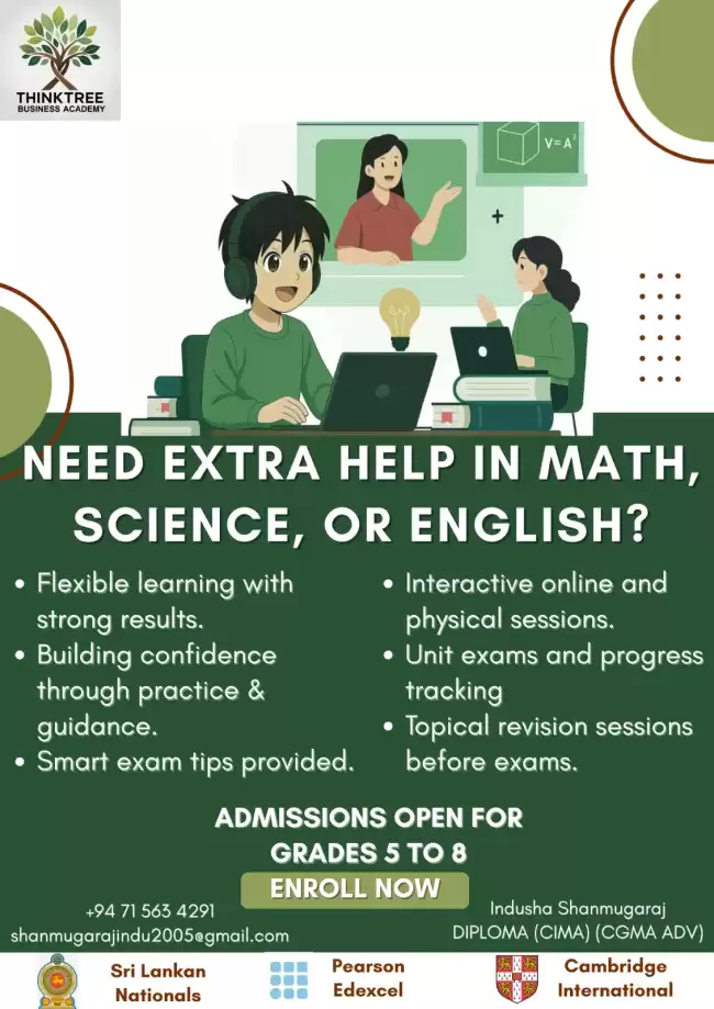 New admissions for grades 5-8