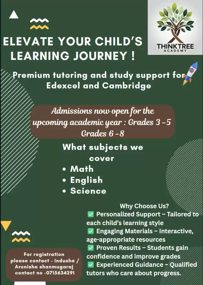 New enrollment for grades 3- 8 English medium