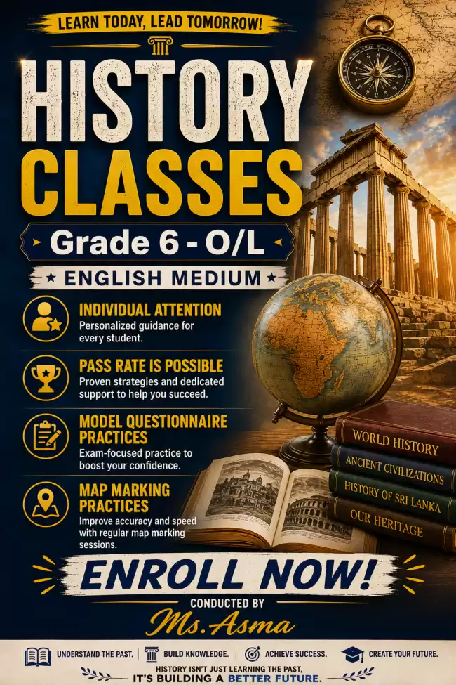 NEW INTAKE - HISTORY CLASSES