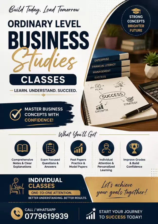 O/L Business and accounting studies classes