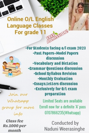 O/L English Language Classes for Grade 9,10,11 Students