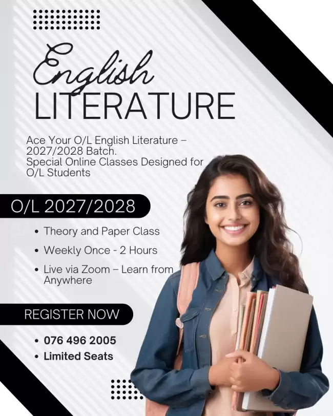O/L English Literature 2027 - 2028 – Online Classes Open