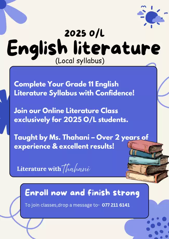 O/l English literature online class