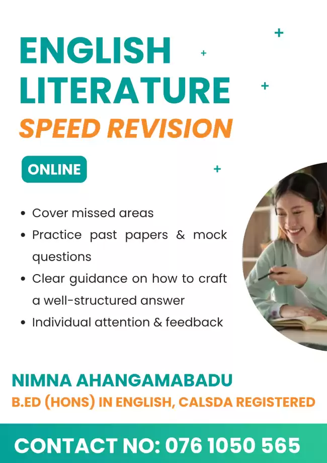 O/L English Literature Speed Revision (Grade 11)
