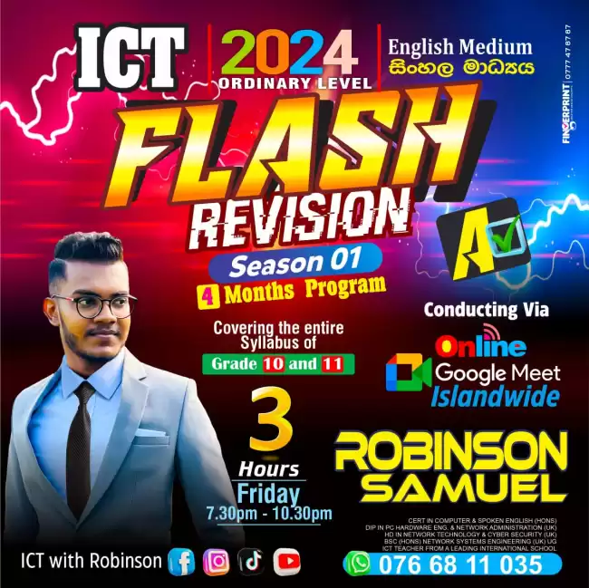 O/L ICT FLASH REVISION 2024 Paper Class