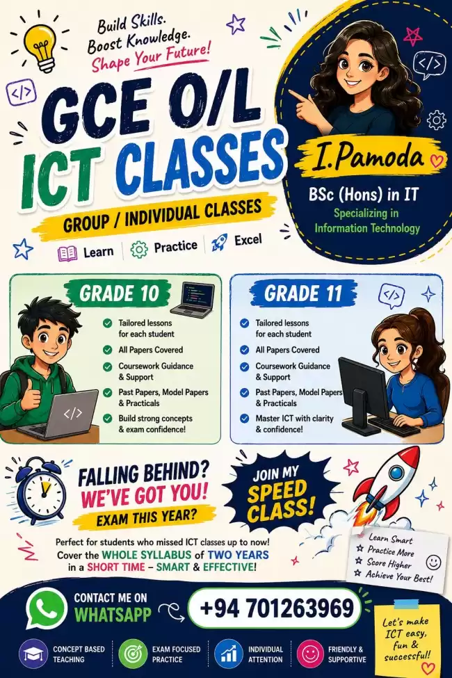 O/L - ICT (Information and Communication Technology)