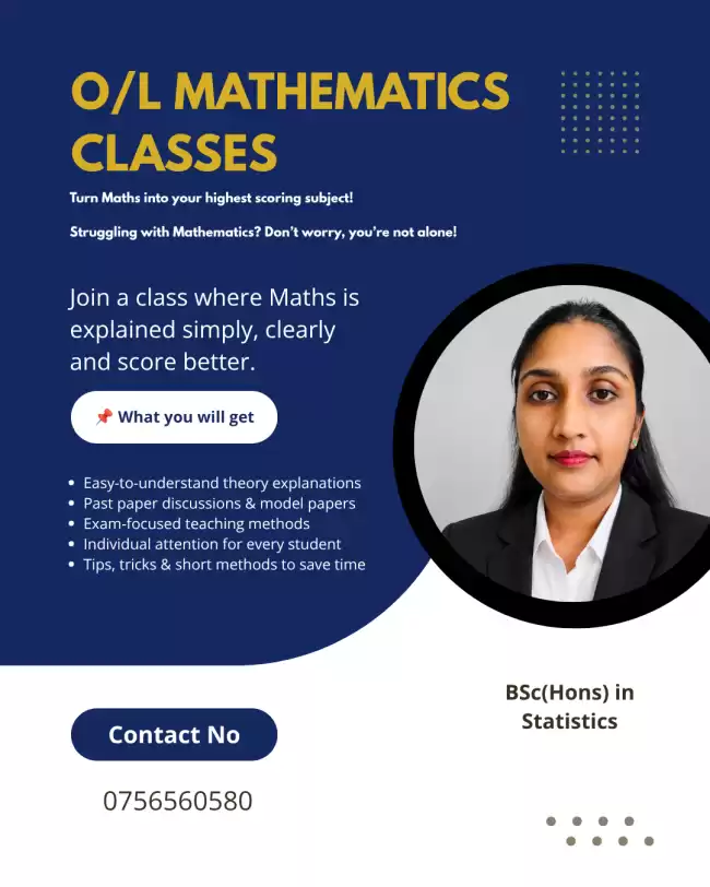O/L Mathematics ( Both Sinhala & English Medium)