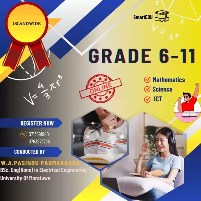 O/L Mathematics, Science and ICT Online and Physical Classes