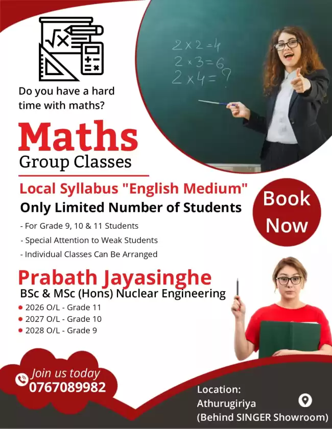 O/L Ordinary Level Maths classes (English Medium)